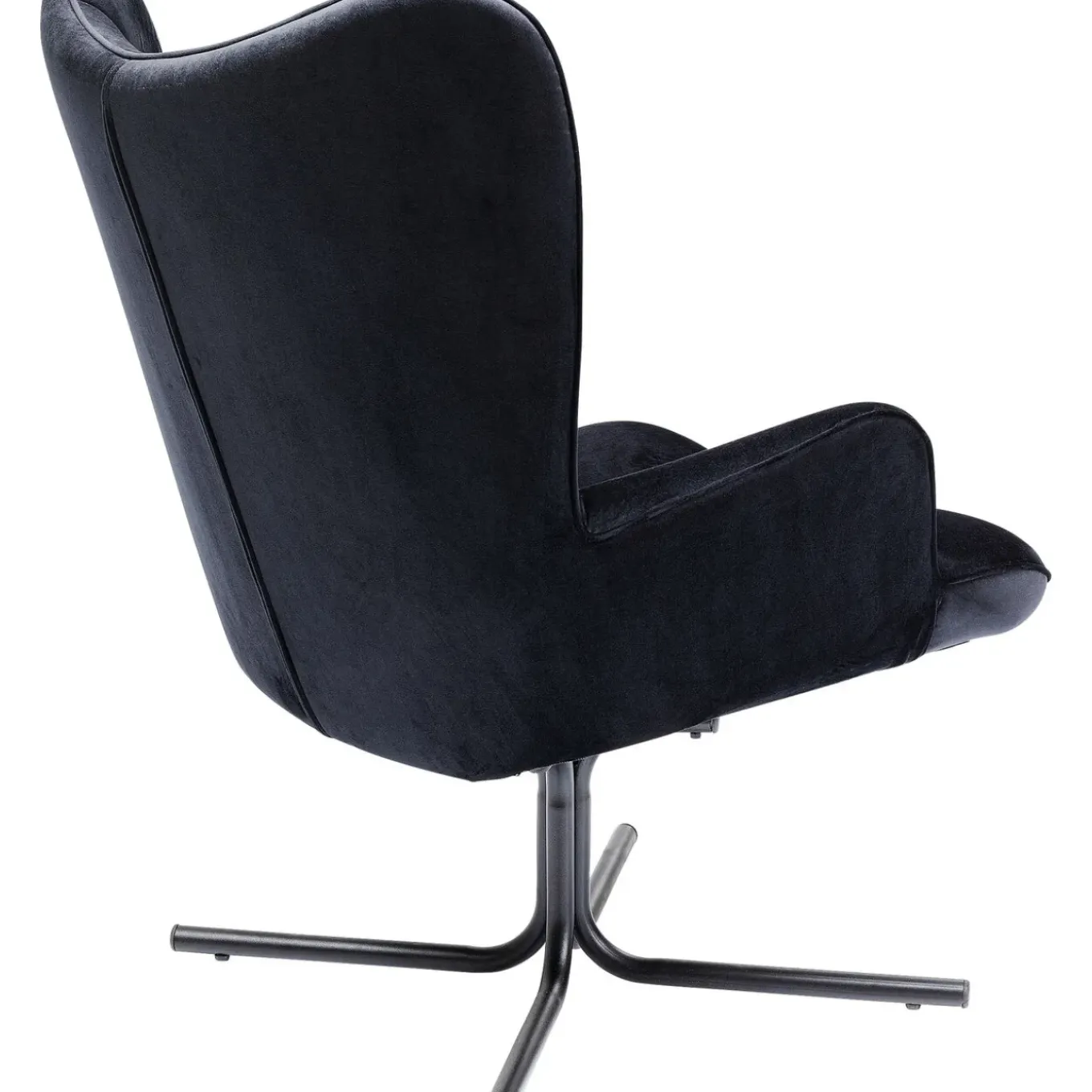 Fauteuil Pivotant Oscar Velours Noir