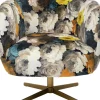 Fauteuil Pivotant Peony Flower Jaune