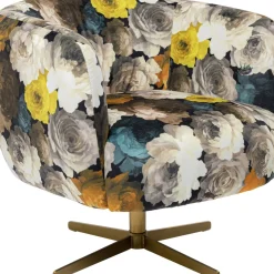 Fauteuil Pivotant Peony Flower Jaune