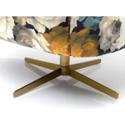 Fauteuil Pivotant Peony Flower Jaune