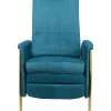 Fauteuil Relax Lazy Velours Bleu
