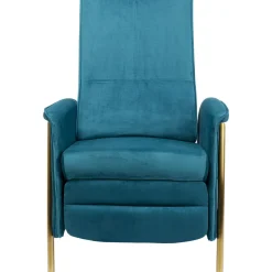 Fauteuil Relax Lazy Velours Bleu