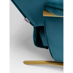 Fauteuil Relax Lazy Velours Bleu