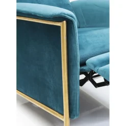 Fauteuil Relax Lazy Velours Bleu