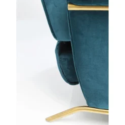 Fauteuil Relax Lazy Velours Bleu