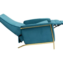 Fauteuil Relax Lazy Velours Bleu