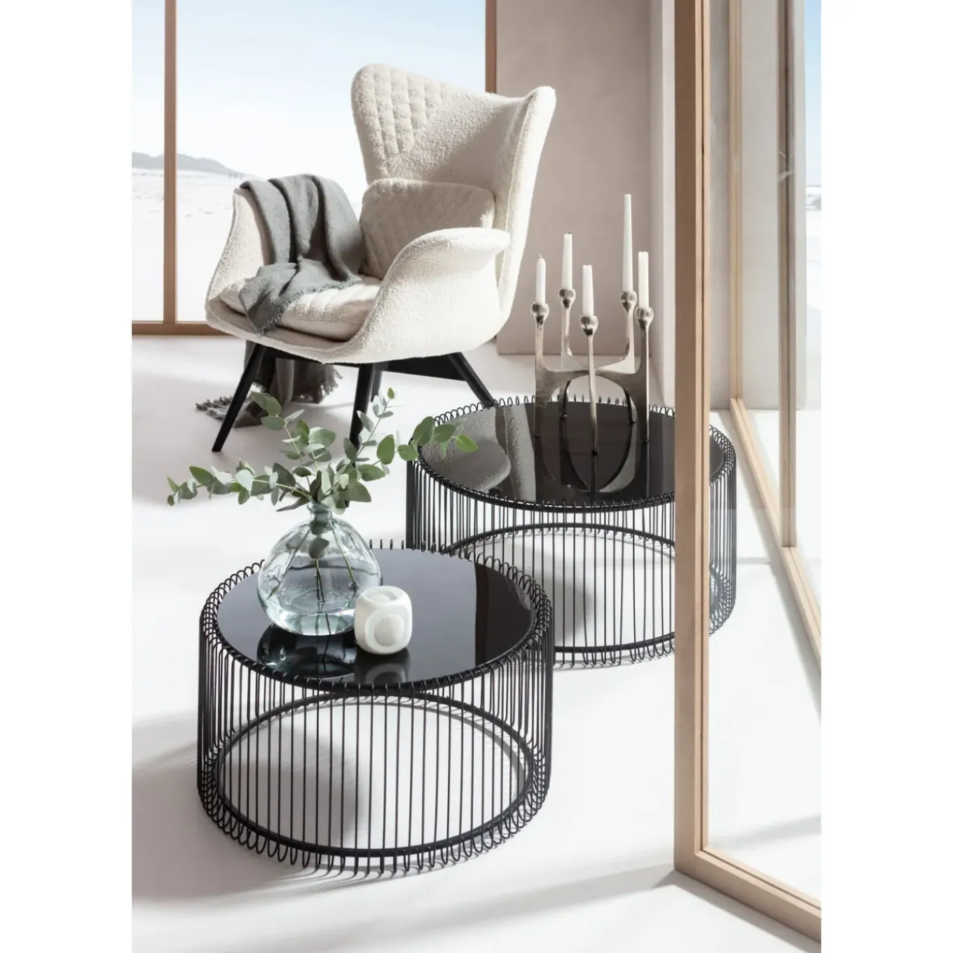 Fauteuil Tudor Boucle Creme