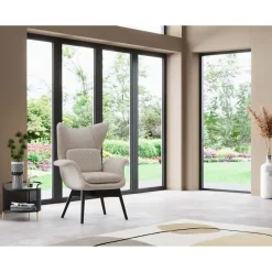 Fauteuil Tudor Boucle Creme