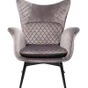 Fauteuil Tudor Velvet Gris-Argente