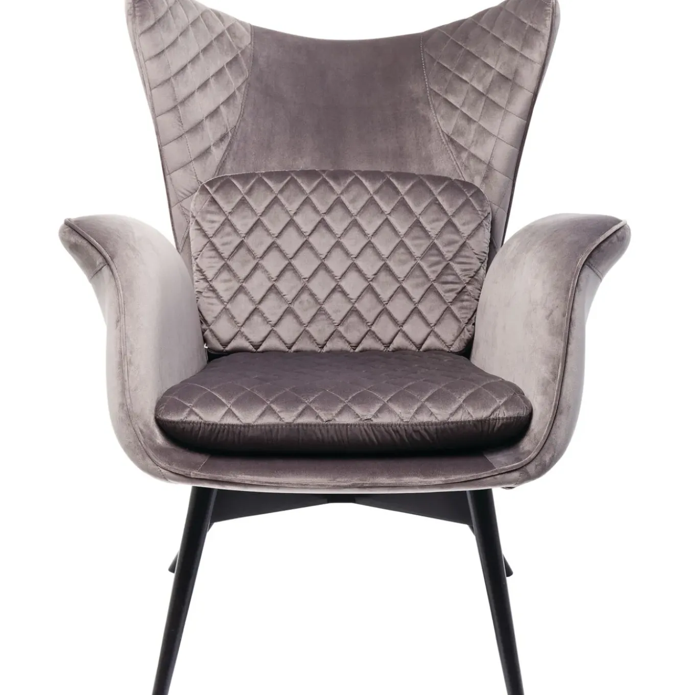 Fauteuil Tudor Velvet Gris-Argente