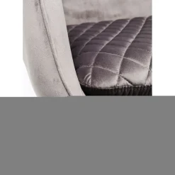 Fauteuil Tudor Velvet Gris-Argente