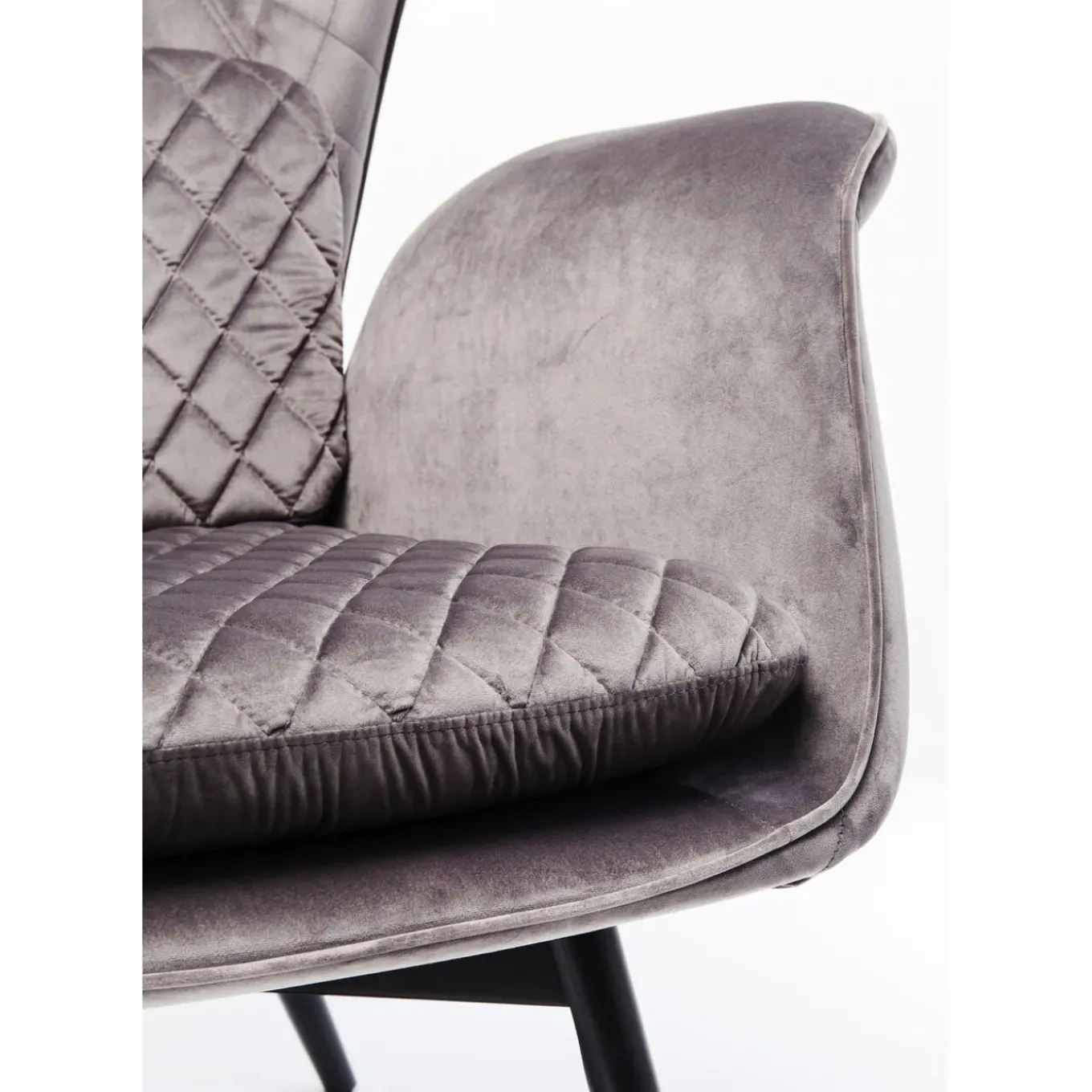 Fauteuil Tudor Velvet Gris-Argente