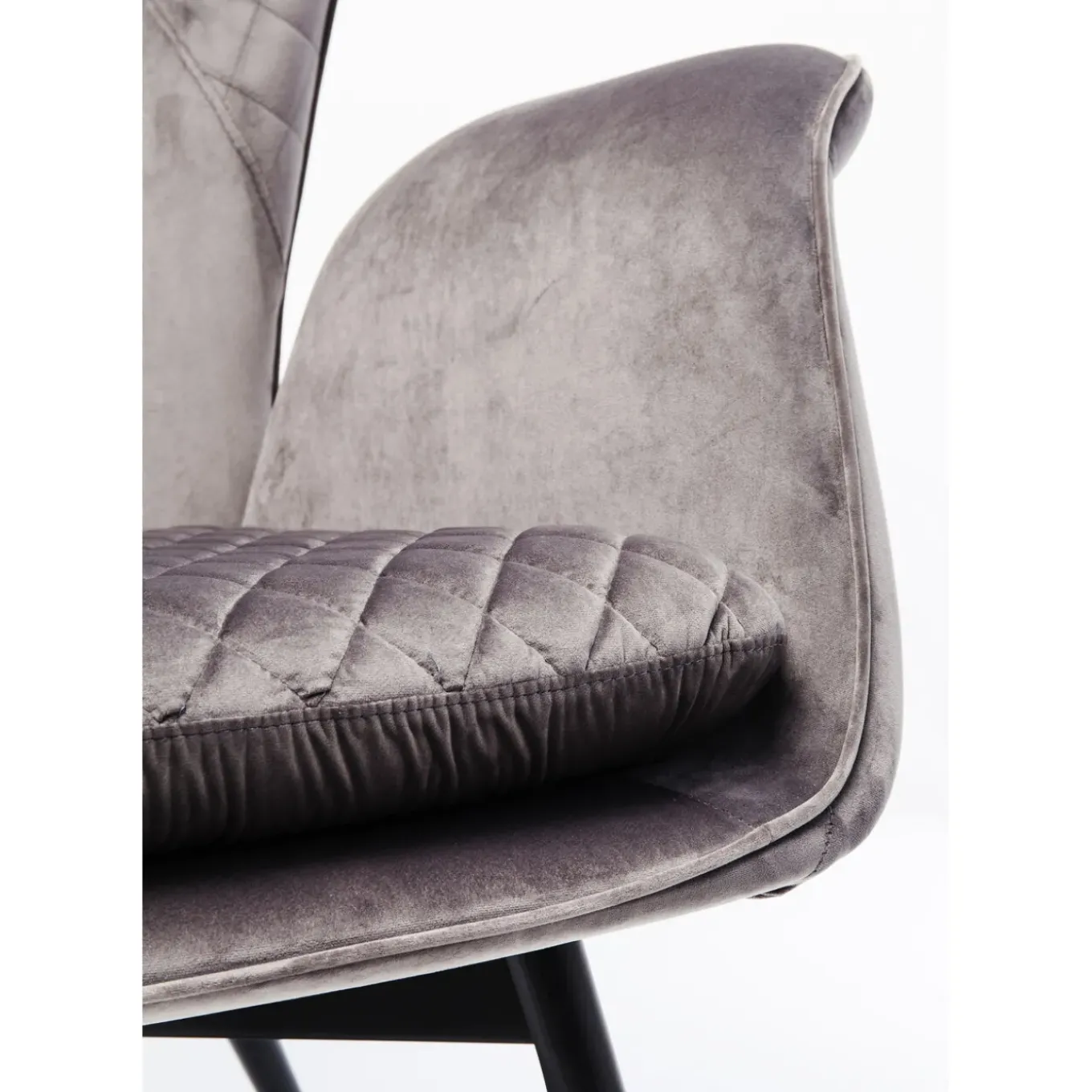 Fauteuil Tudor Velvet Gris-Argente