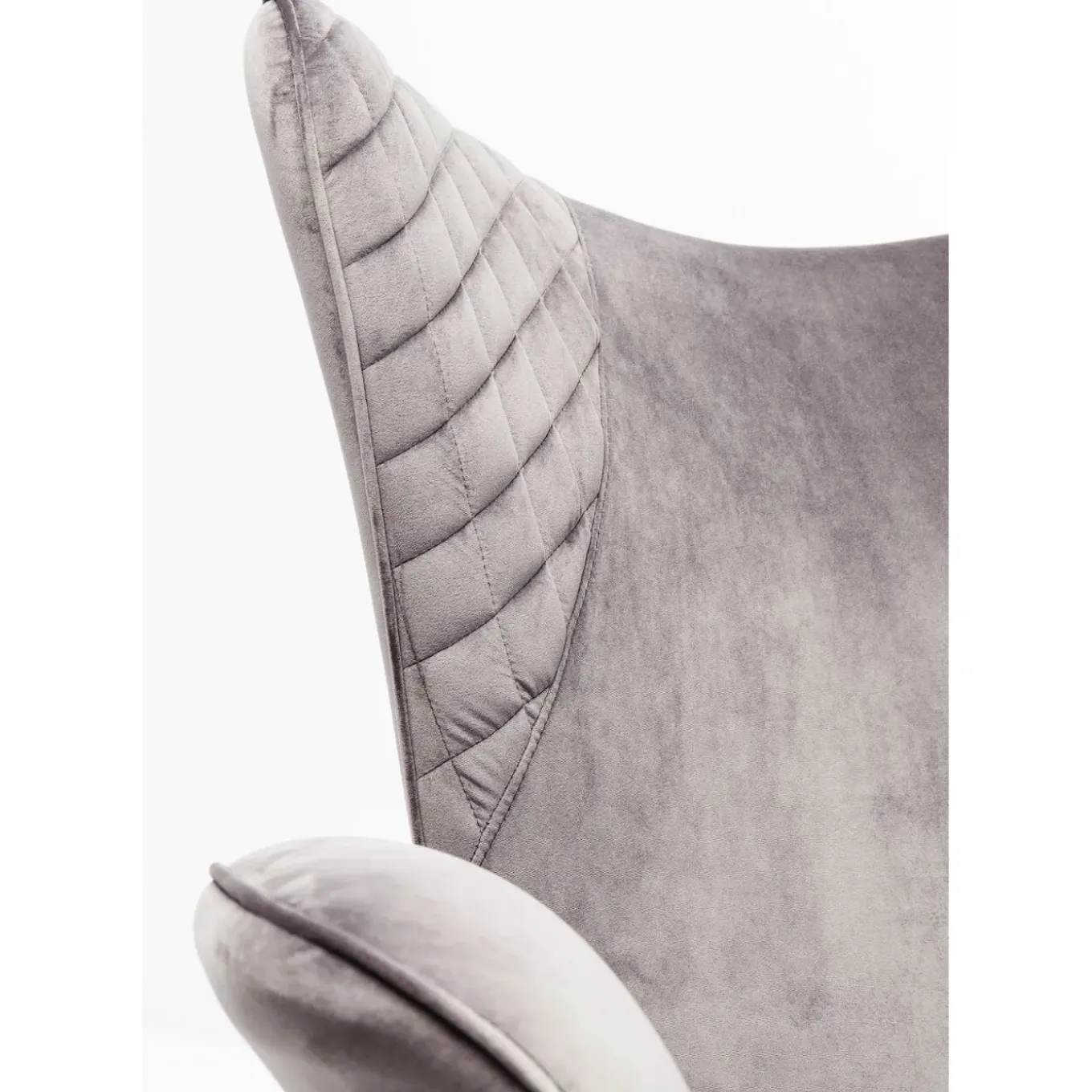 Fauteuil Tudor Velvet Gris-Argente