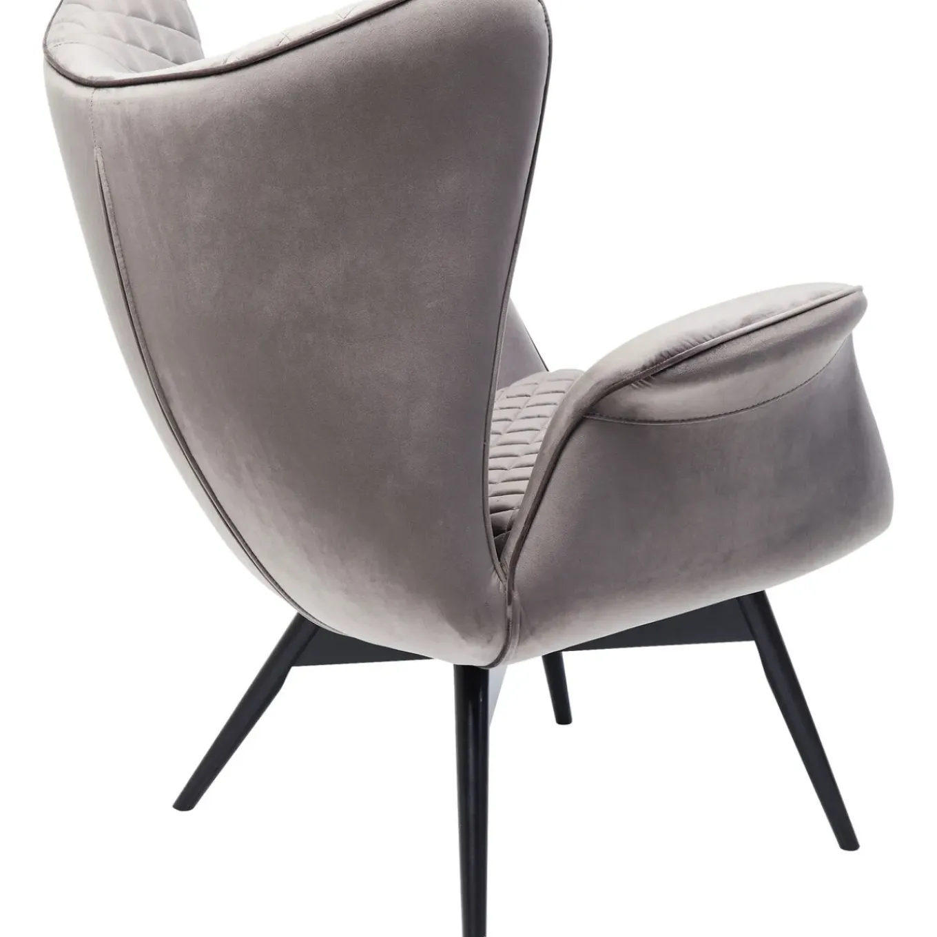 Fauteuil Tudor Velvet Gris-Argente