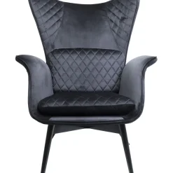 Fauteuil Tudor Velvet Noir