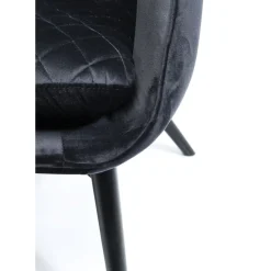 Fauteuil Tudor Velvet Noir