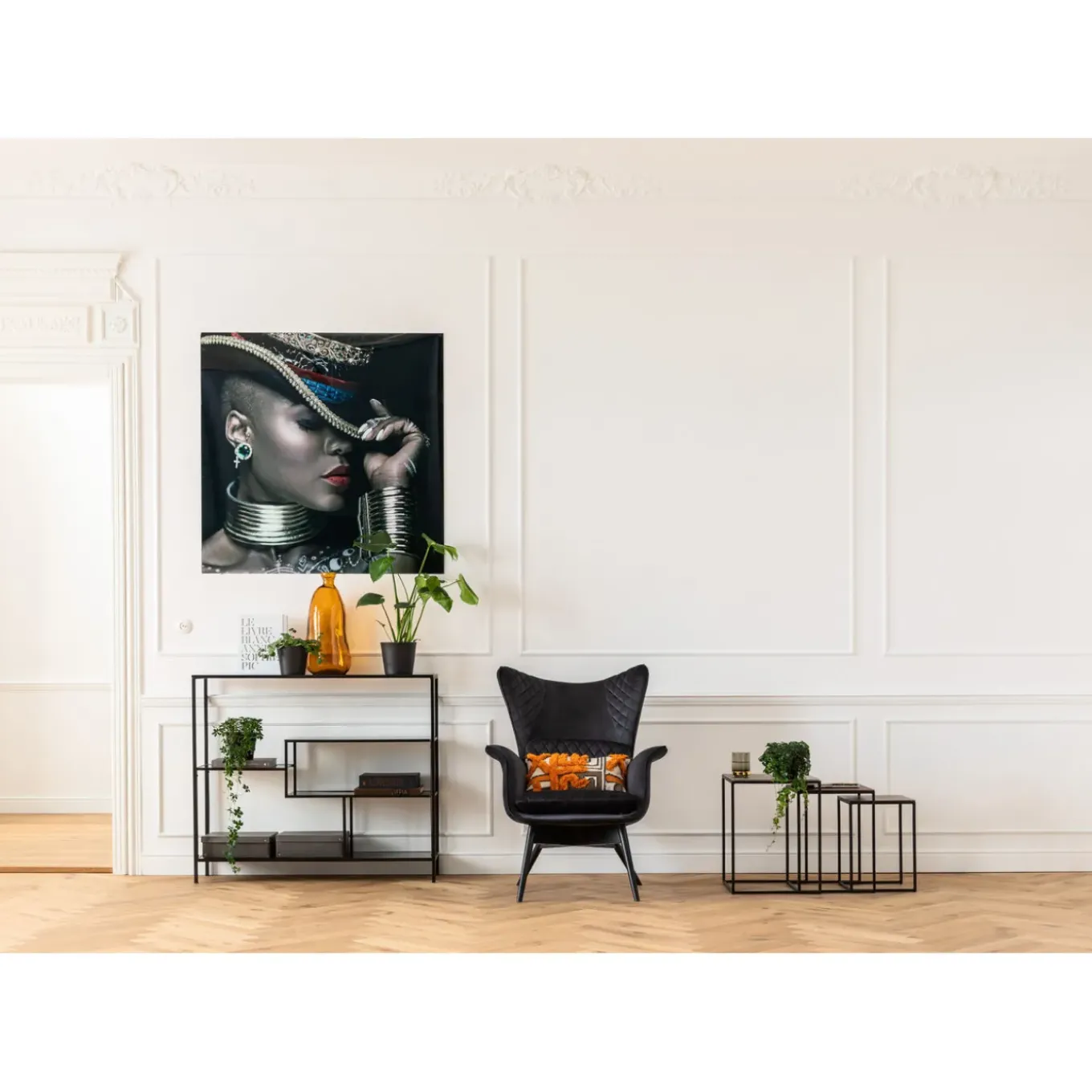 Fauteuil Tudor Velvet Noir