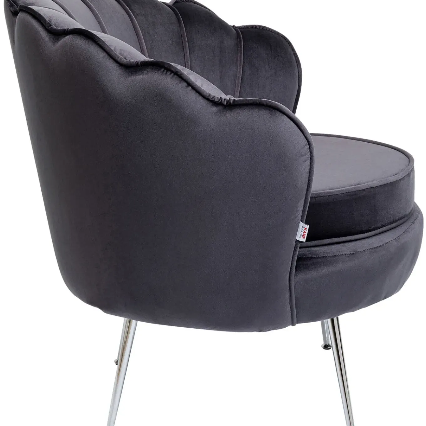 Fauteuil Water Lily Chrome Gris