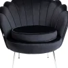 Fauteuil Water Lily Chrome Noir