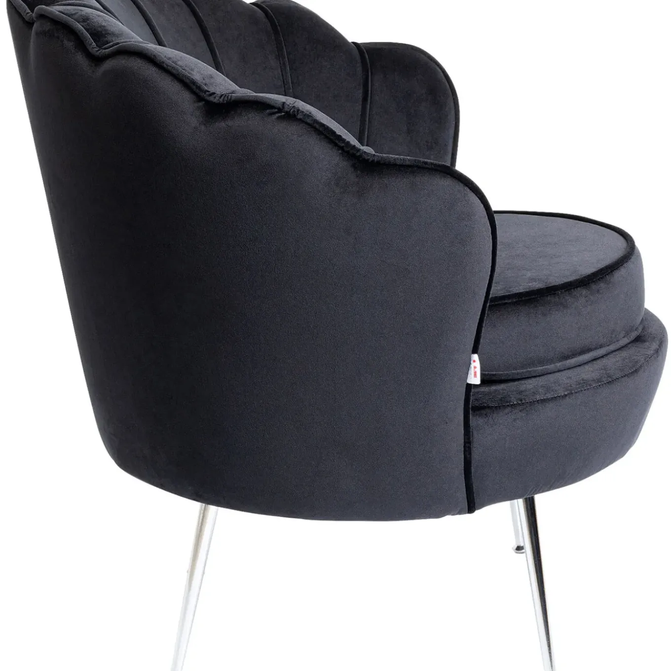 Fauteuil Water Lily Chrome Noir