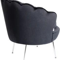 Fauteuil Water Lily Chrome Noir