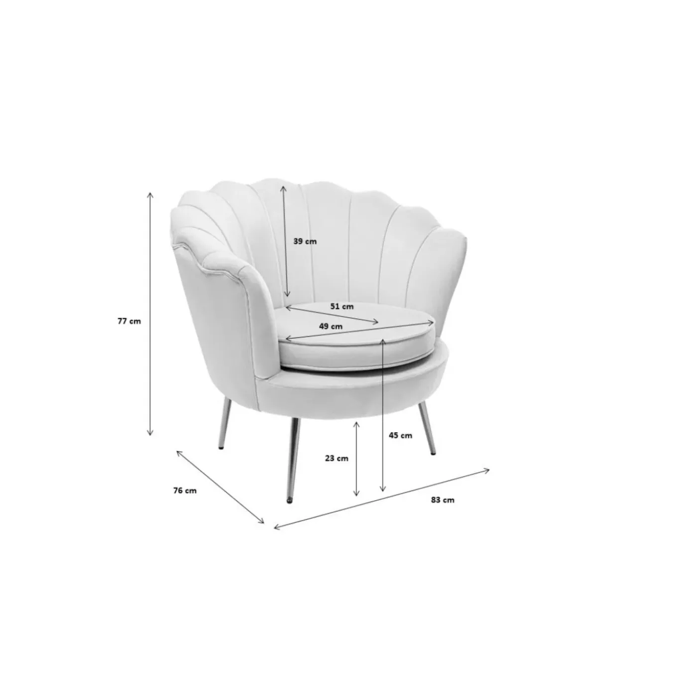 Fauteuil Water Lily Gold Rose