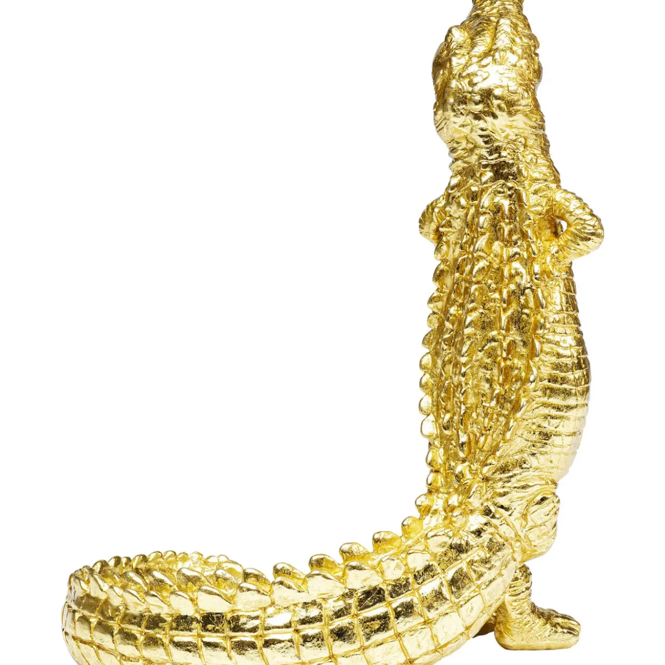 Figurine Déco Alligator Dore 39Cm