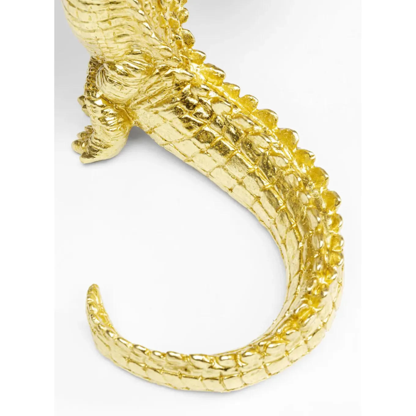 Figurine Déco Alligator Dore 39Cm