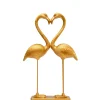 Figurine Déco Flamingo Love Dore 63Cm