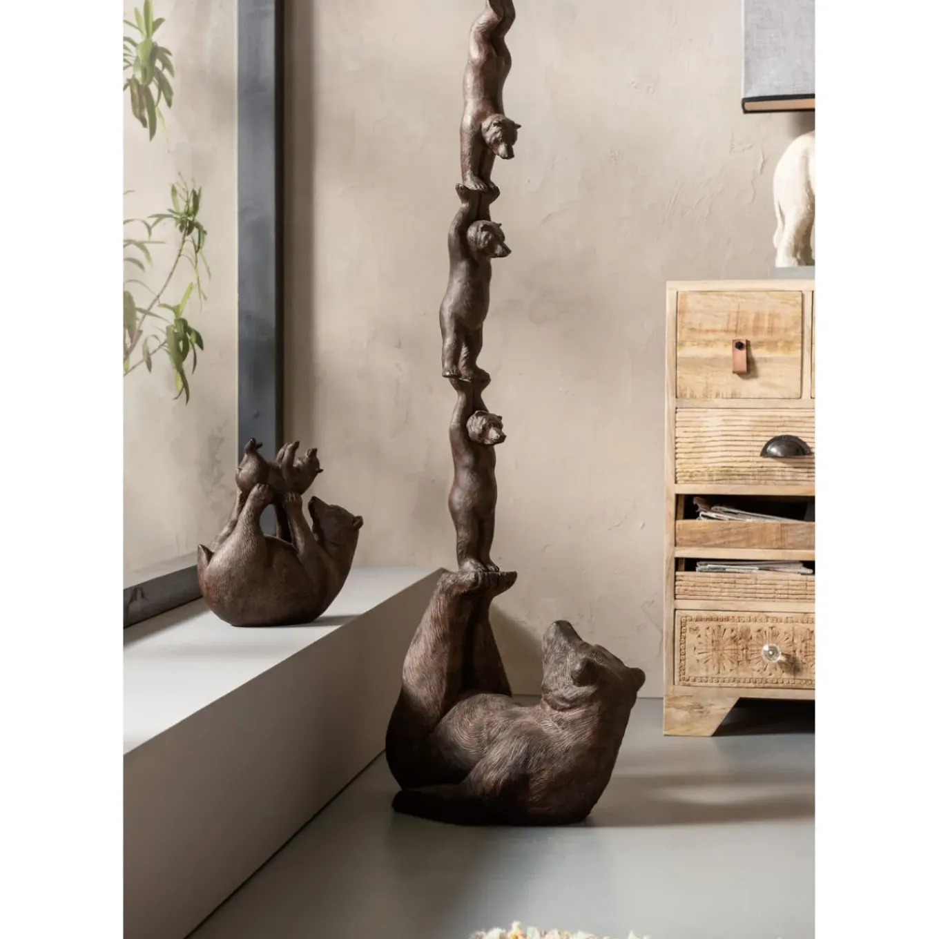 Figurine Décorative Artistic Bears Balance 121Cm