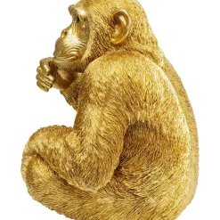 Figurine Décorative Baby Ape Dore 53Cm