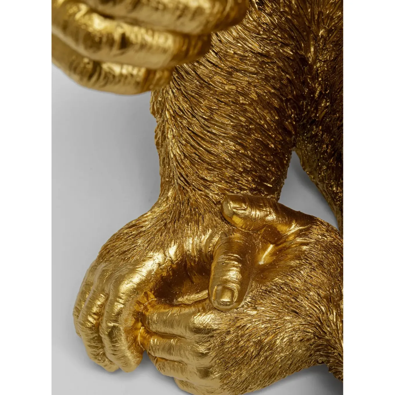 Figurine Décorative Baby Ape Dore 53Cm