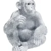 Figurine Décorative Baby Ape Argente 53Cm