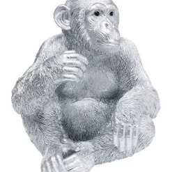 Figurine Décorative Baby Ape Argente 53Cm