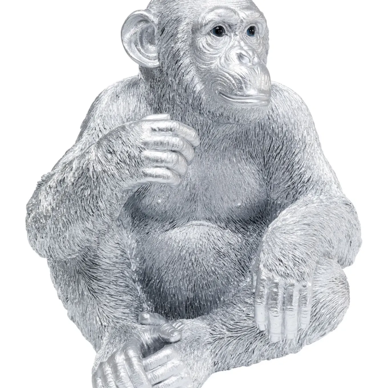 Figurine Décorative Baby Ape Argente 53Cm