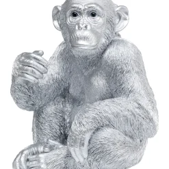 Figurine Décorative Baby Ape Argente 53Cm