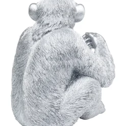 Figurine Décorative Baby Ape Argente 53Cm