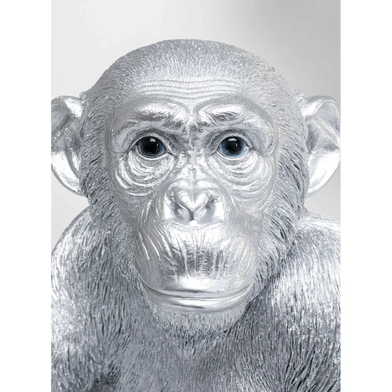Figurine Décorative Baby Ape Argente 53Cm