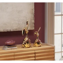 Figurine Décorative Bunny Dore 37Cm