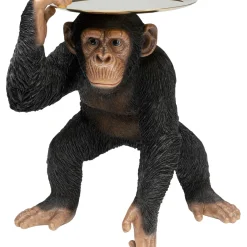 Figurine Décorative Butler Playing Chimp Noir 52Cm