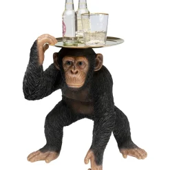 Figurine Décorative Butler Playing Chimp Noir 52Cm