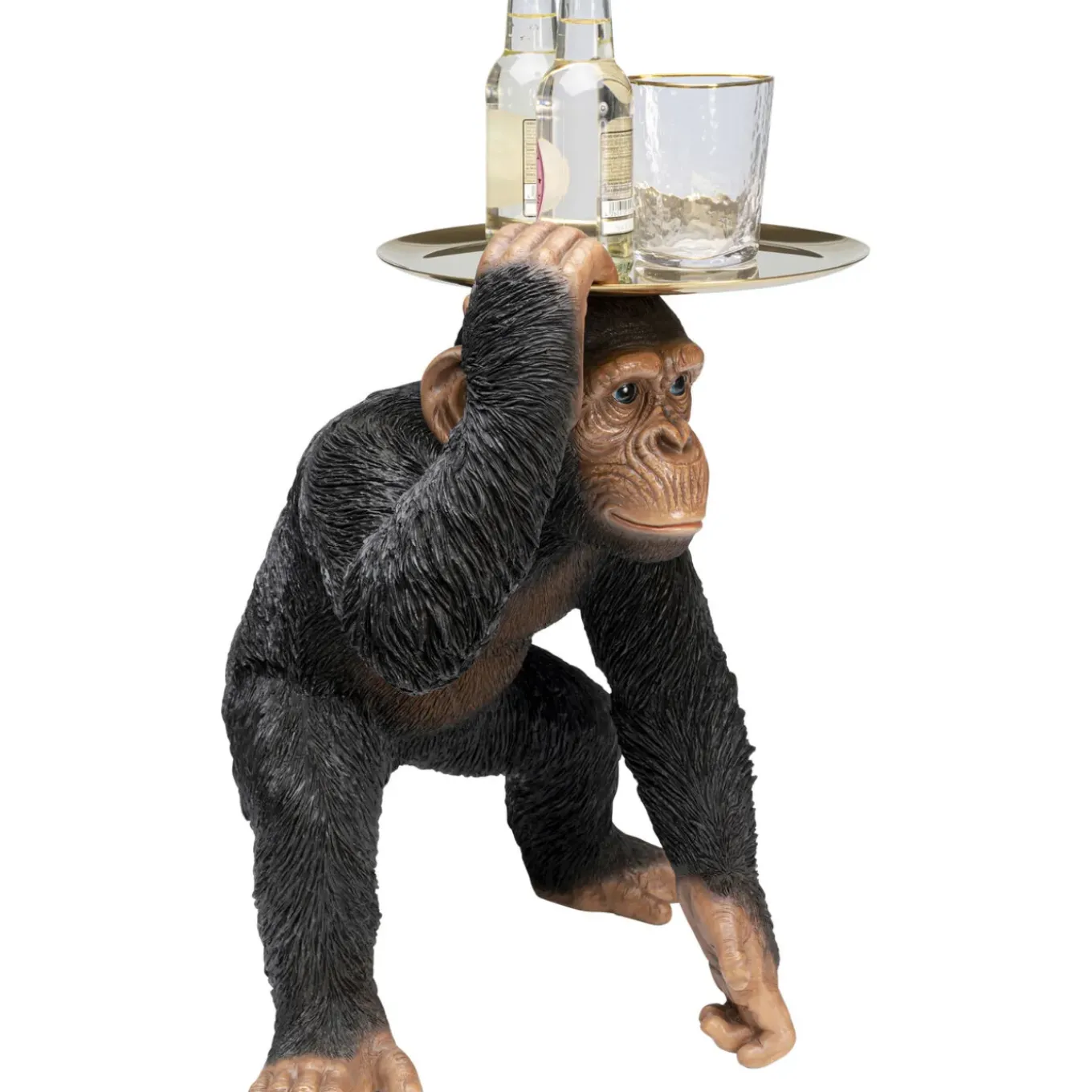 Figurine Décorative Butler Playing Chimp Noir 52Cm