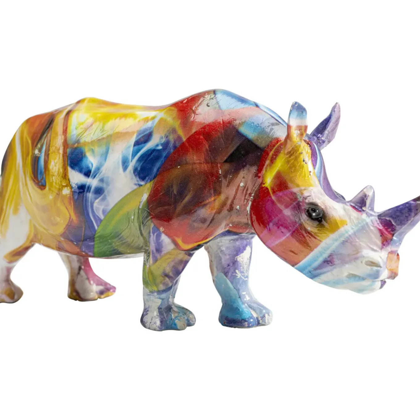 Figurine Décorative Colored Rhino 17Cm