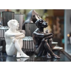 Figurine Décorative Gangster Dog Noire
