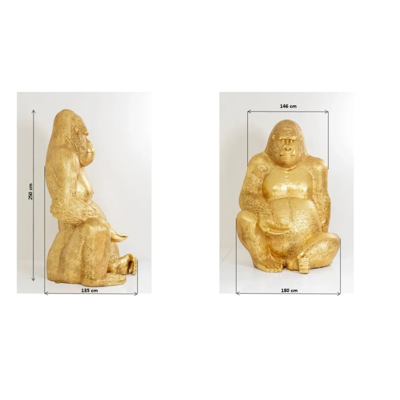Figurine Décorative Gorilla Dore Xxl 249