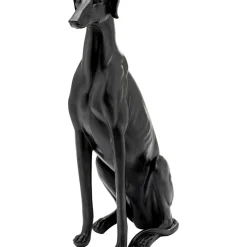 Figurine Décorative Greyhound Bruno Noir Mat 80Cm