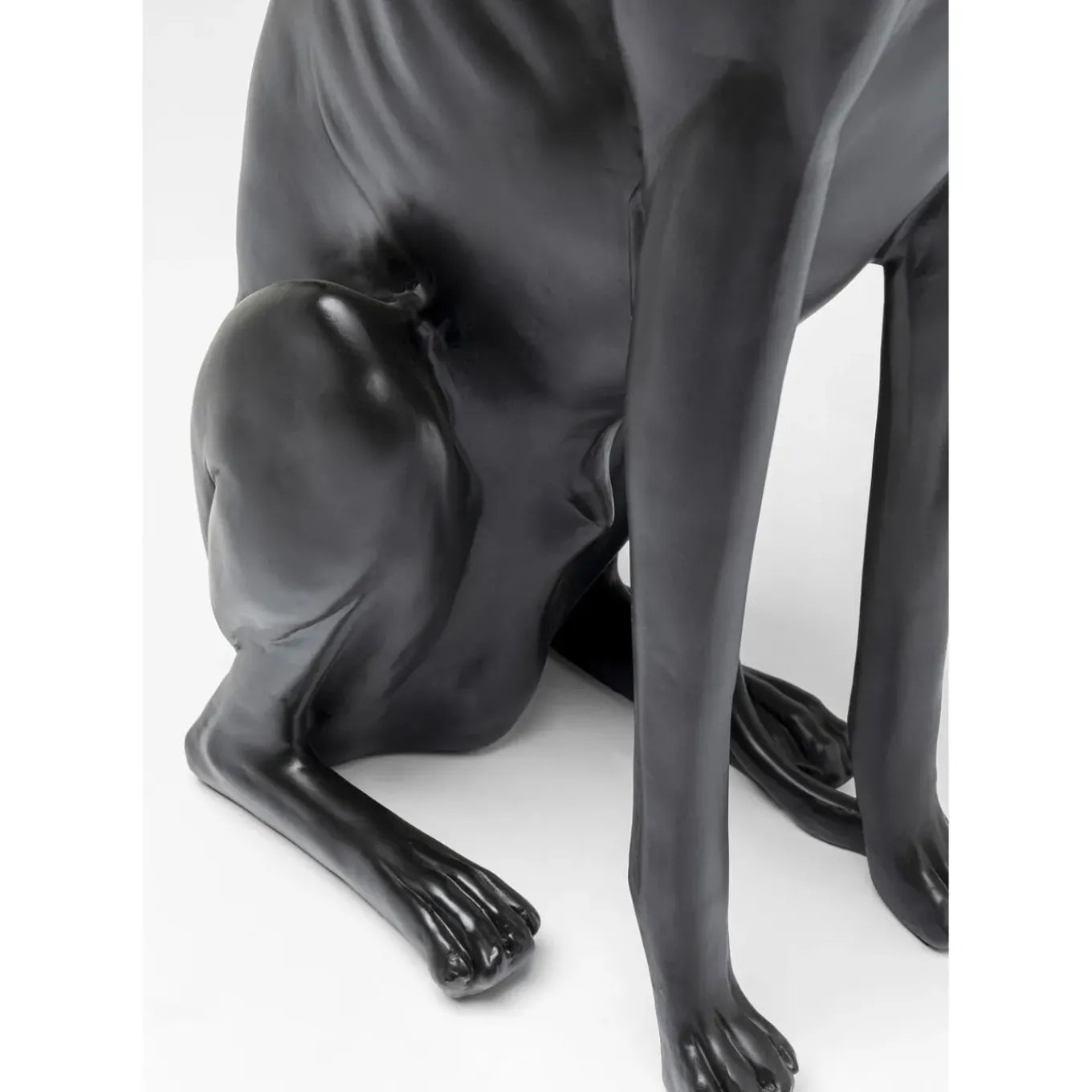 Figurine Décorative Greyhound Bruno Noir Mat 80Cm