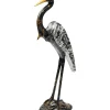 Figurine Décorative Heron Noir 70Cm