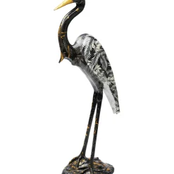 Figurine Décorative Heron Noir 70Cm